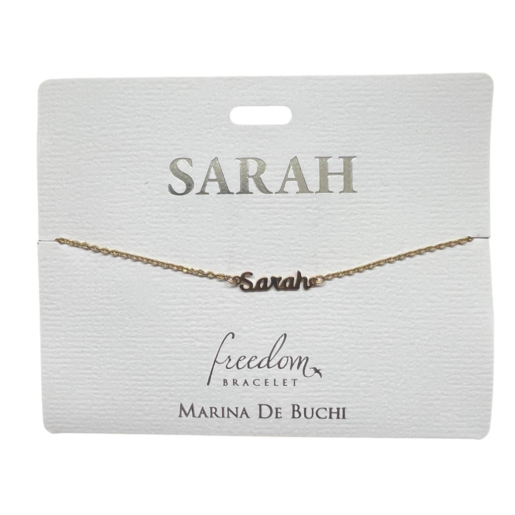 Marina De Buchi Personalized Luxe Name Sarah Freedom Bracelet Jewelry Nwt Gift
